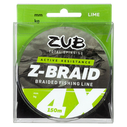 Шнур ZUB Z -BRAID Lime 150m 0,16мм