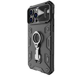 Чехол для iPhone 14 Pro Max от Nillkin серия CamShield Armor Pro, с металлическим поворотным кольцом и защитной шторкой для камеры