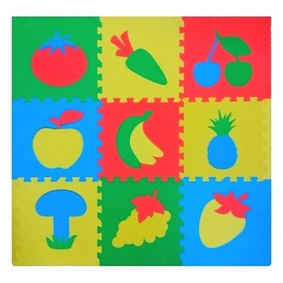 Коврик-пазл Экополимеры (9 плит 30x30x0,9см, 0,81кв.м./уп) Сад-Огород