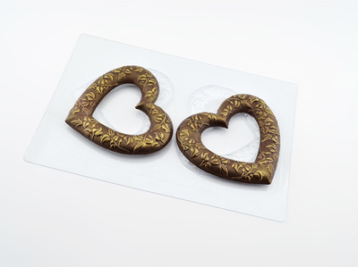 Форма для шоколада "Большие сердечные кольца"
