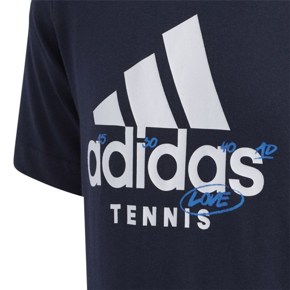 Футболка для мальчика теннисная Adidas SS Category Tee B - legend ink