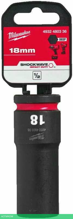 Головка ударная Milwaukee Shockwave 1/2" 18мм (4932480336)