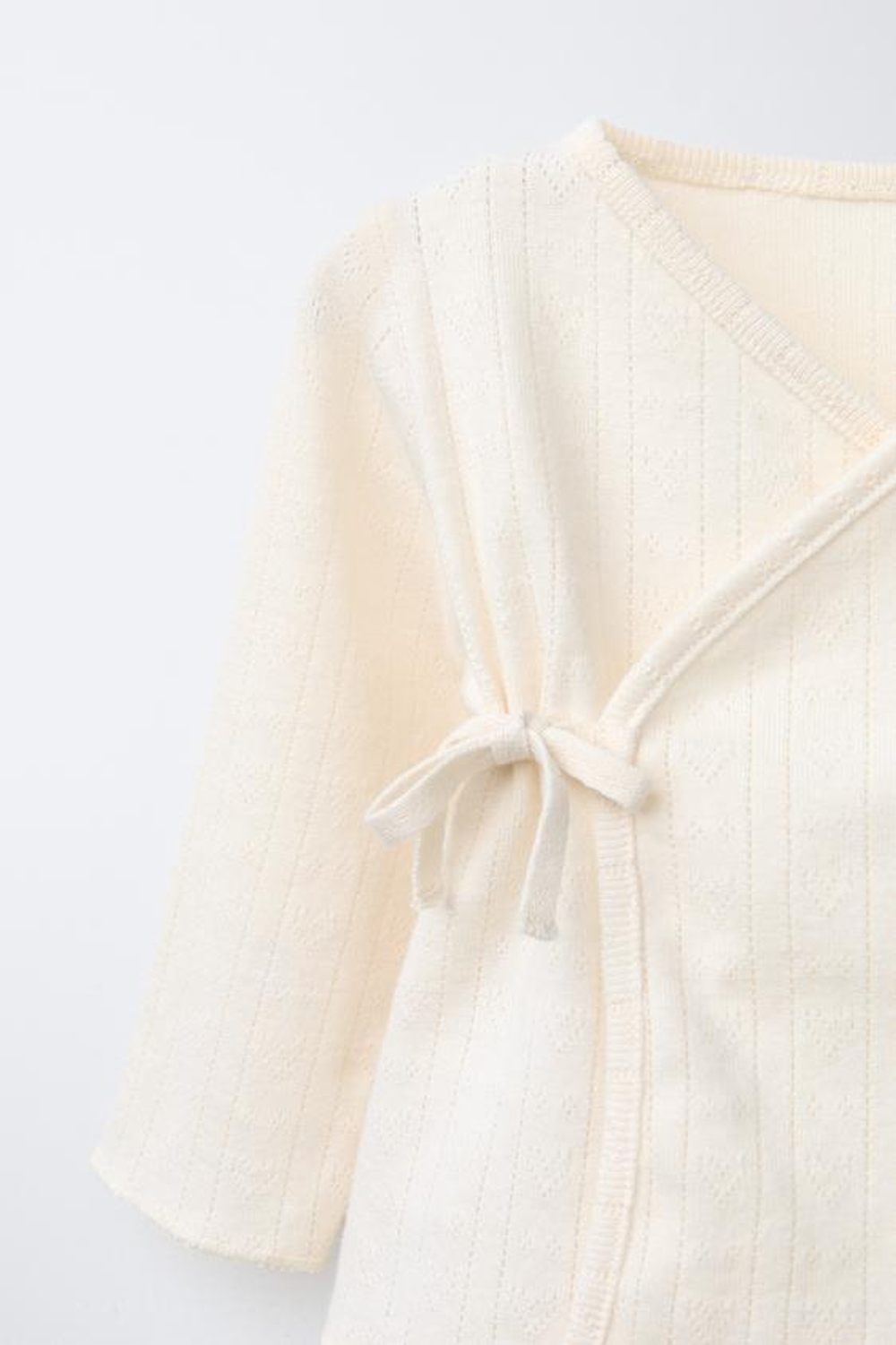 ZARA КОМПЛЕКТ ДЛЯ НОВОРОЖДЕННОГО И АЖУРНАЯ СУМКА «СЕРДЦА», ЦВЕТ СЛИВОЧНОГО МАСЛА