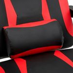 Кресло компьютерное CROMEX "Start GM-105", две подушки, экокожа, черное/красное, 532957