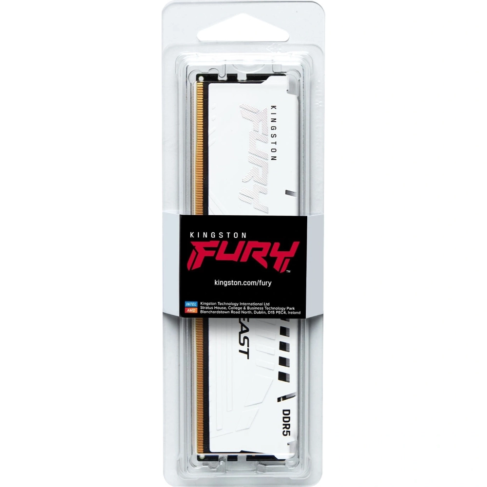 Память оперативная Kingston DDR5 16GB 6000MHz Fury Beast White Expo RTL (KF560C36BWE2-16)