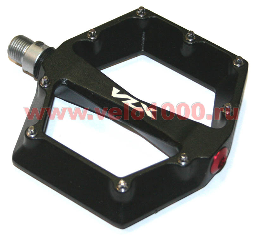 Педали VLX-PD14 105x113x20мм AL6061, 18 сменных шипов, ось сr-mo, 3 пром. подшипника, чёрные.