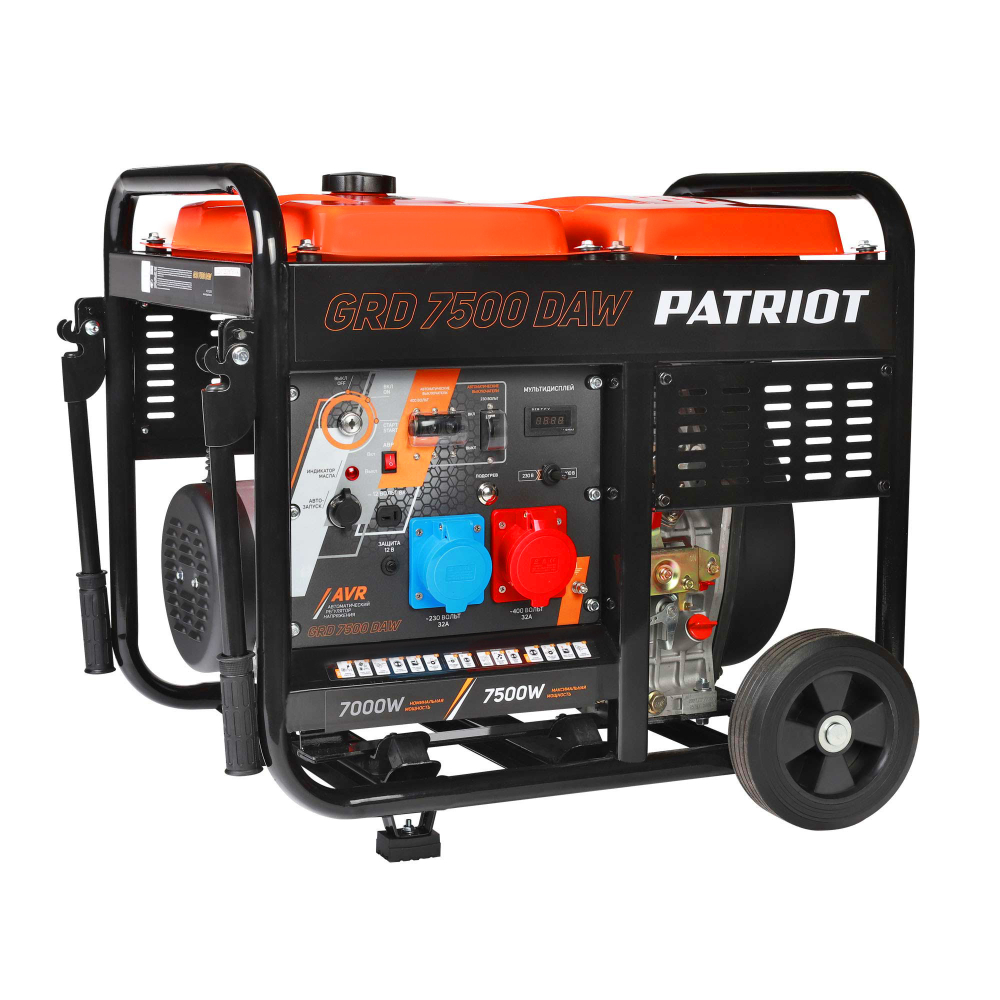 Дизельный генератор (7.5 кВт) PATRIOT GRD 7500 DAW
