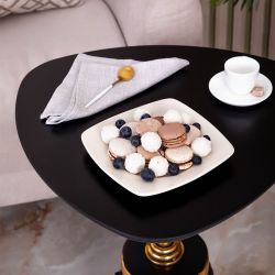 Столик декоративный Арт Leaves Gold Черный