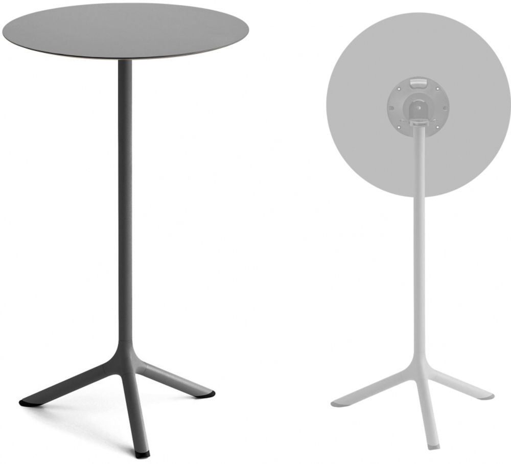 Стол ламинированный барный складной Scab Design Tripe Folding, антрацит, светло-серый