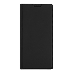 Чехол книжка из кожи черного цвета для OnePlus Nord CE6 Lite и Realme P4x, серия Skin Pro Series от Dux Ducis