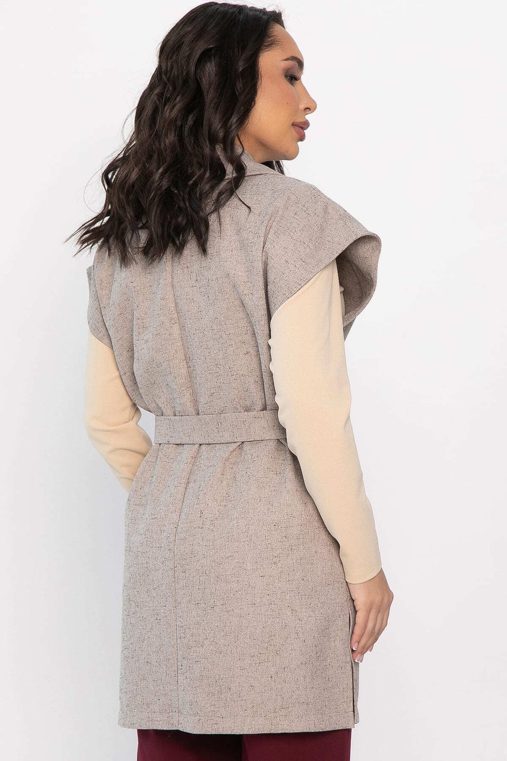 Жилет костюмный Жюлли (бежевый) Б14487-4М LT Collection