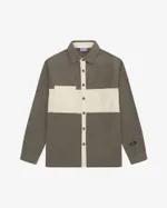 Рубашка YMKASHIX Velvet Button Серо-Бежевая