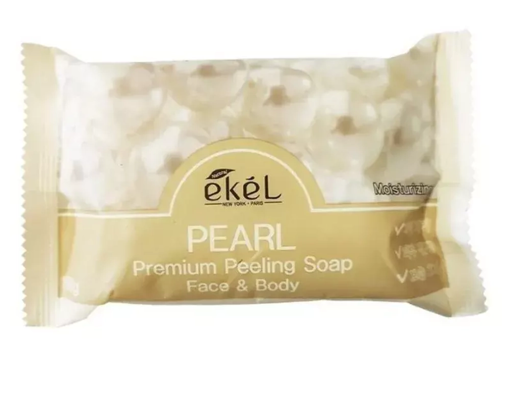 Косметическое мыло-пилинг с экстрактом Жемчуга PEARL, Juno