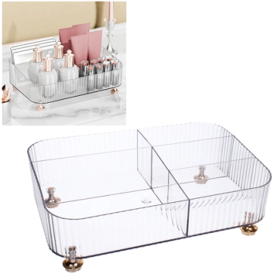 Органайзер для хранения косметических средств «ЛАМИНГТОН», прозрачный, на ножках, 29*19.7*9.4см