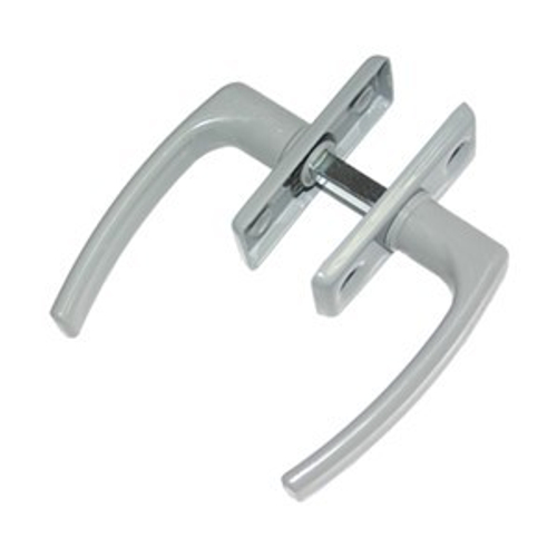 Ручка 2-х сторонняя для теплиц пластиковая серый/цинк