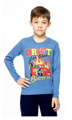 Футболка с длинным рукавом мальчик 6 лет (ВАЙТ КОТТОН), 1 шт.