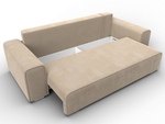 Диван прямой Лига-029, ВЕЛЮР Бежевый