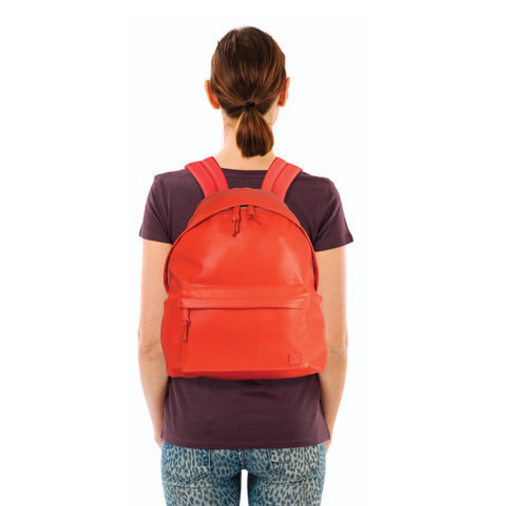 Рюкзак BRAUBERG молодежный, сити-формат, "Селебрити", искуственная кожа, красный, 41х32х14 см, 227099
