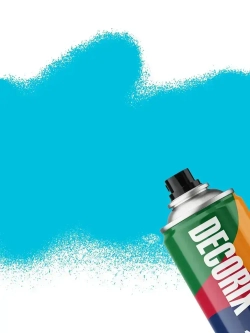 Краска голубая в баллончике глянцевая акриловая DECORIX - "Светло-голубая" эмаль аэрозольная для любых поверхностей 520 мл