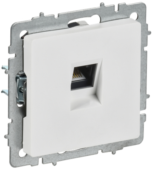 BRITE Розетка компьютерная RJ45 кат.5E РК10-БрАБ арктический белый IEK