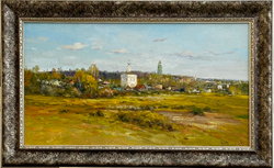Плотников В.В. Суздаль. Ильинский луг. Холст, Масло. 2023г. Размер холста 40х70 см.