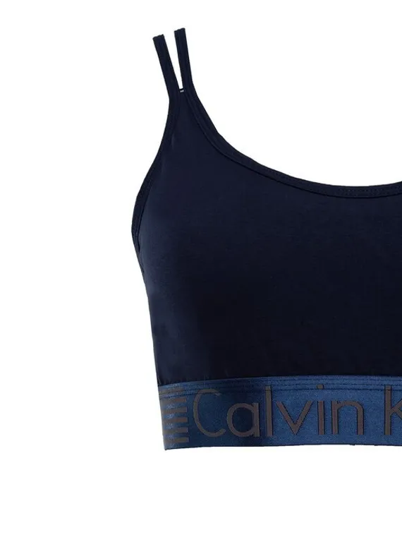 Комплект женский (топ с тонкими лямками, трусы), цвет тёмно-синий МИКС, размер 44-46