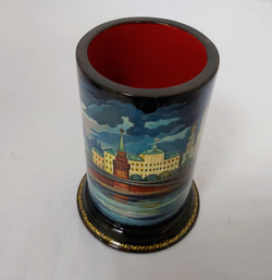 Стакан под ручки с карандашами "Москва" (Ручная роспись Палех)