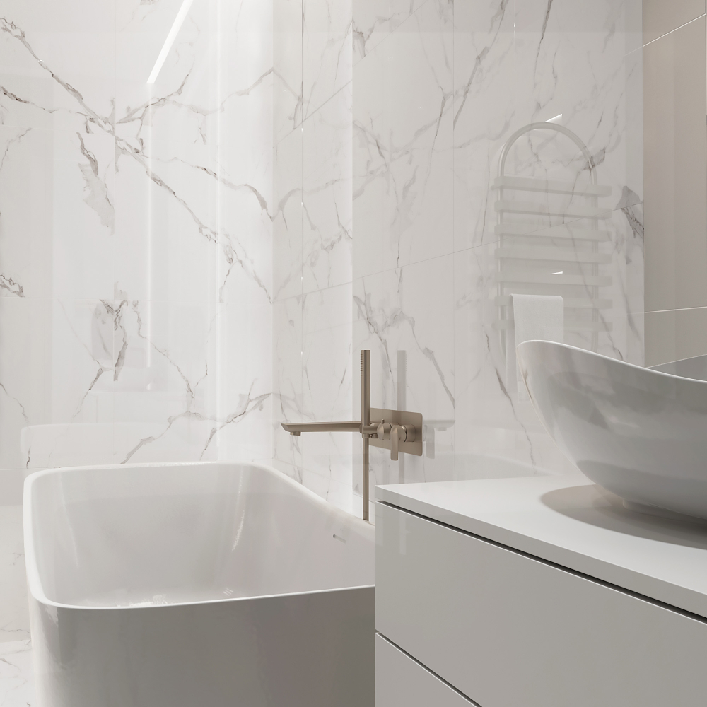 Керамогранит, Arcadia Ceramica, STATUARIO MIRES, 600x600 мм, полированная