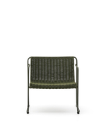 Кресло Maurina из оцинкованной стали зелёного цвета и зелёным шнуром