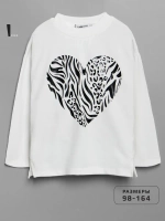 Белый лонгслив для девочки