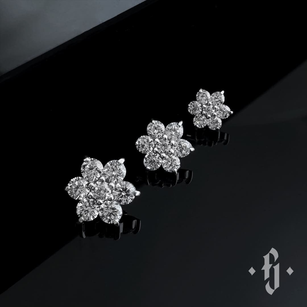 Накрутка "Lacus" - Белое золото - White CZ