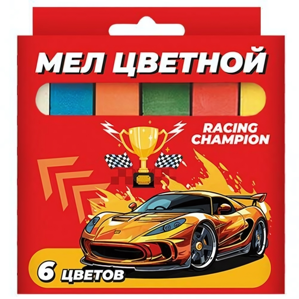 Мел цветной 6шт. "Машина" (Центрум)