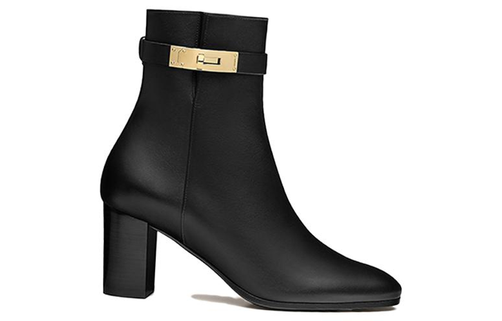 HERMES Saint Germain Ankle Boots Women"s Black