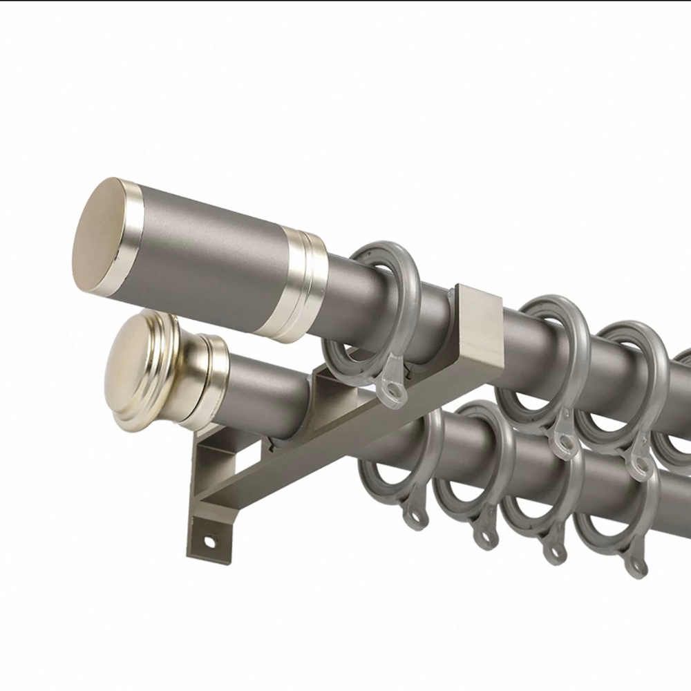 Карниз для штор настенный, алюминиевый, боковое крепление