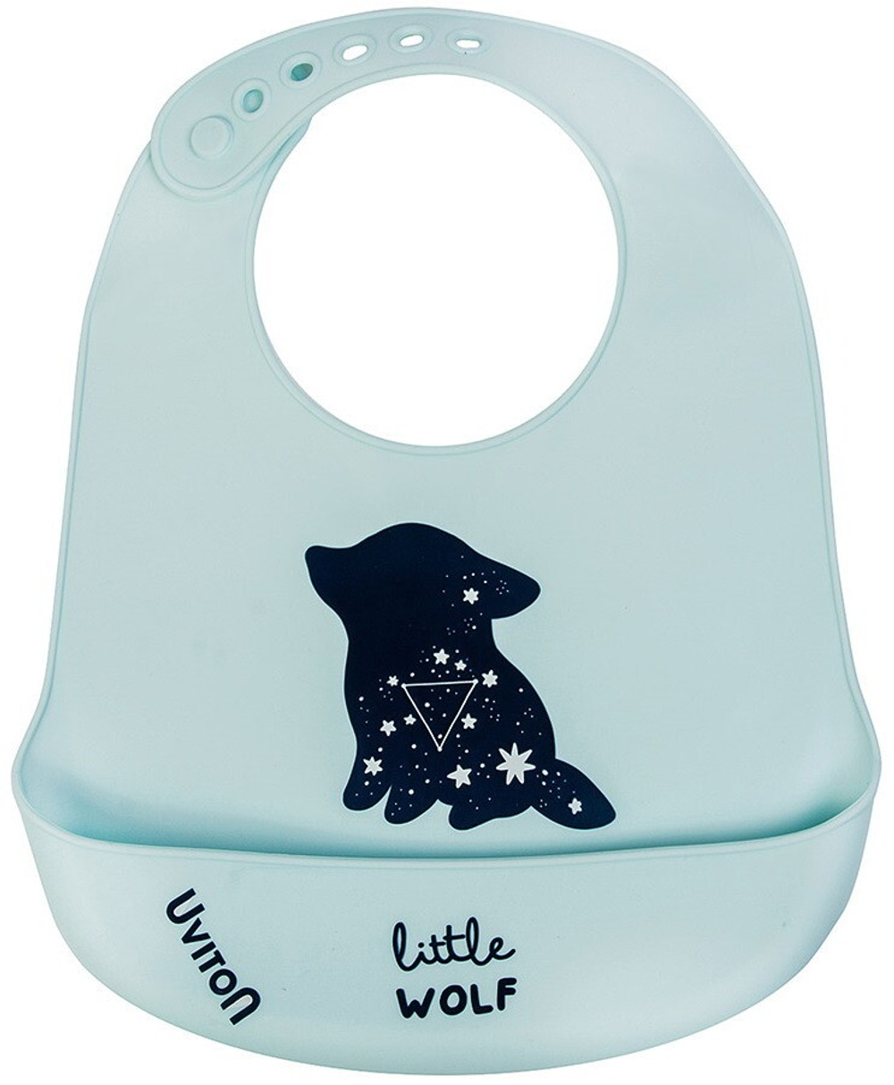 Uviton силиконовый нагрудник детский (kitty / moon / super star / wolf)