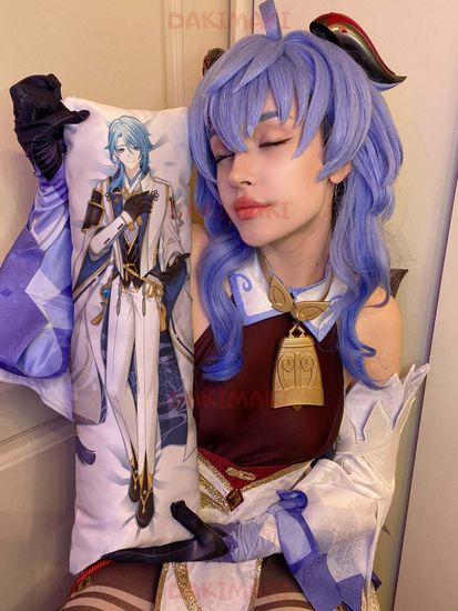 Мини дакимакура Камисато Аято из Геншин Импакт | Genshin Impact арт. M0978, 60х20 см