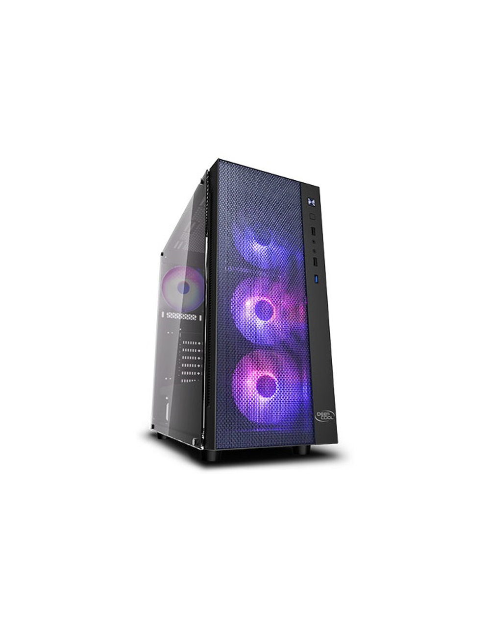 Deepcool MATREXX 55 MESH ADD-RGB 4F без БП, боковое окно (закаленное стекло), 3xARGB 120мм вентилятора спереди, 1xARGB 120мм вентилятор сзади, черный, ATX