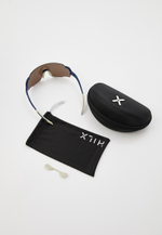 Спортивные очки с диоптриями HILX Savage (L) / Matt Blue Warm Grey / Gold Lens