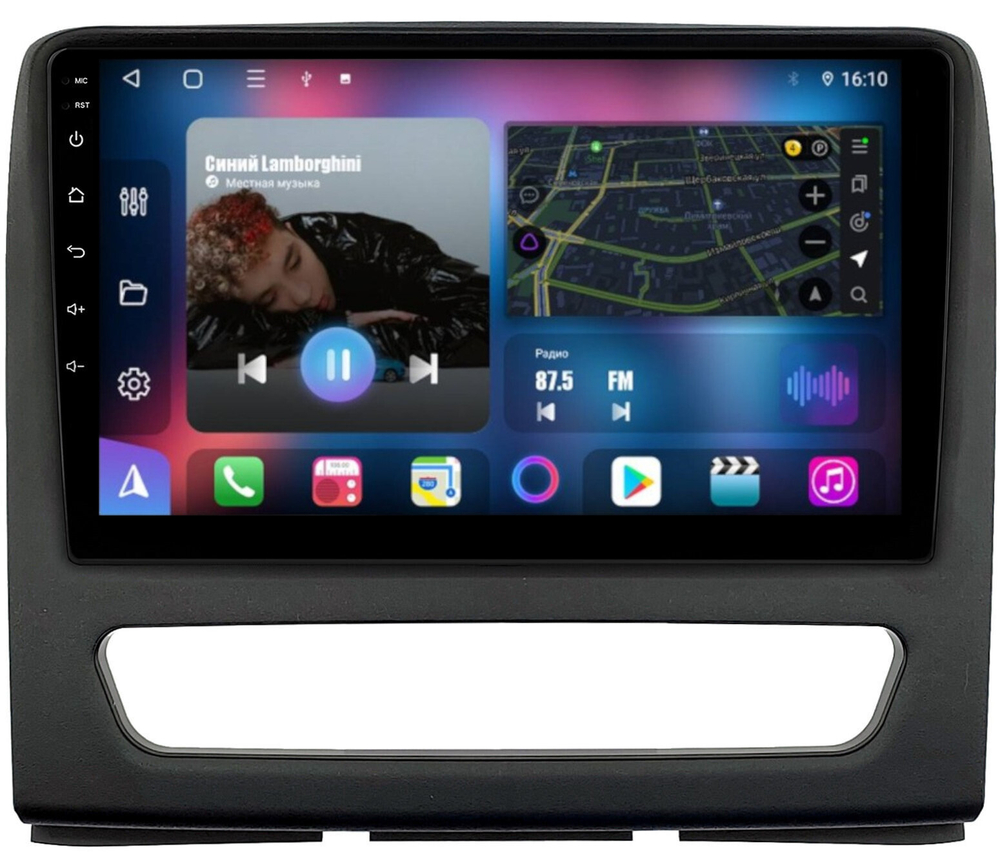 Магнитола для Sollers Atlant 2022+ (рамка под 9") - FarCar 9601-9M монитор 9" QLED на Android 13, 8 ядер (TS18), CarPlay, 4G SIM-слот