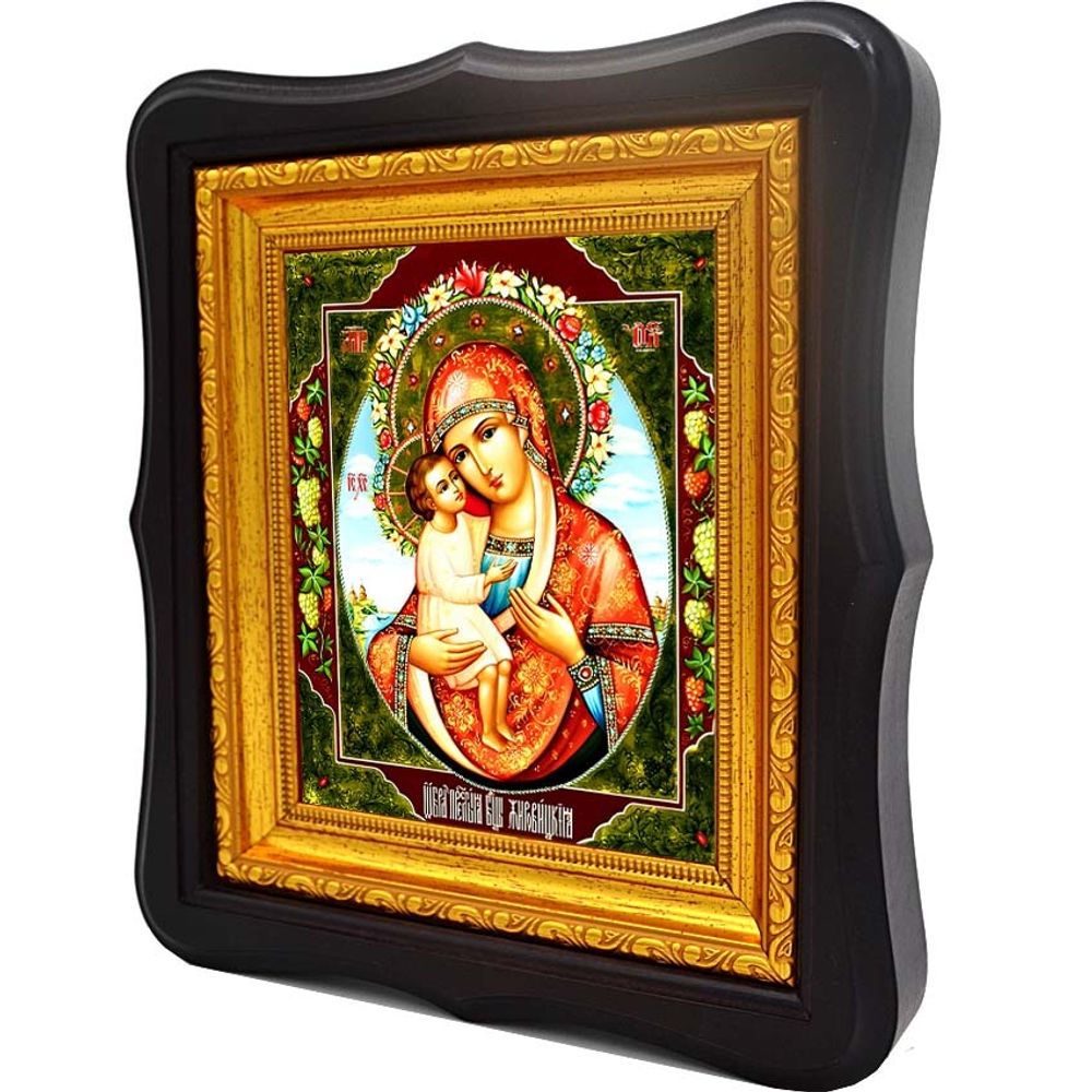 Жировицкая икона Божией Матери на холсте.