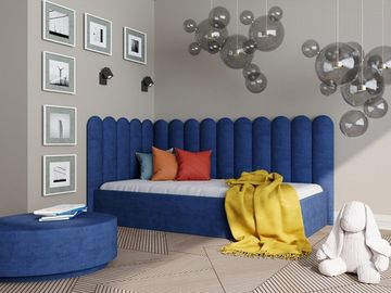 Савоярди ПМ-407 Кровать с мягкой обивкой с ПМ (левая) Formula 784 (Индиго)