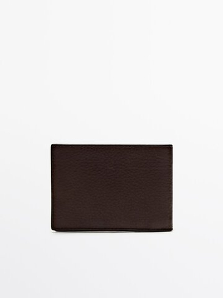 Massimo Dutti Кожаный кошелек, коричневый