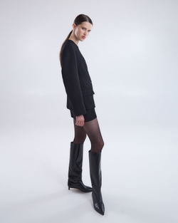 Юбка мини из шерсти черный