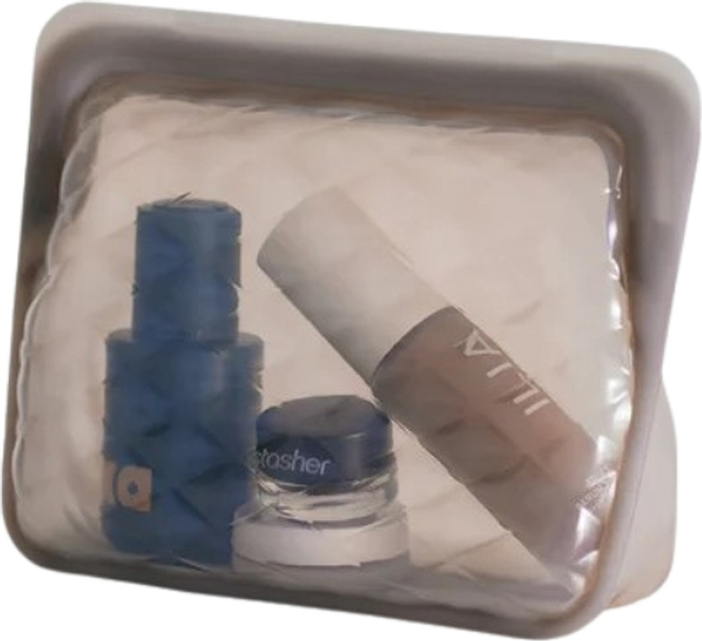 Косметичка Stasher Beauty Essentials, коричневая, силикон