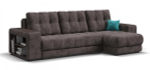 Угловой диван Босс ХЛ Велюр Алькантара серый