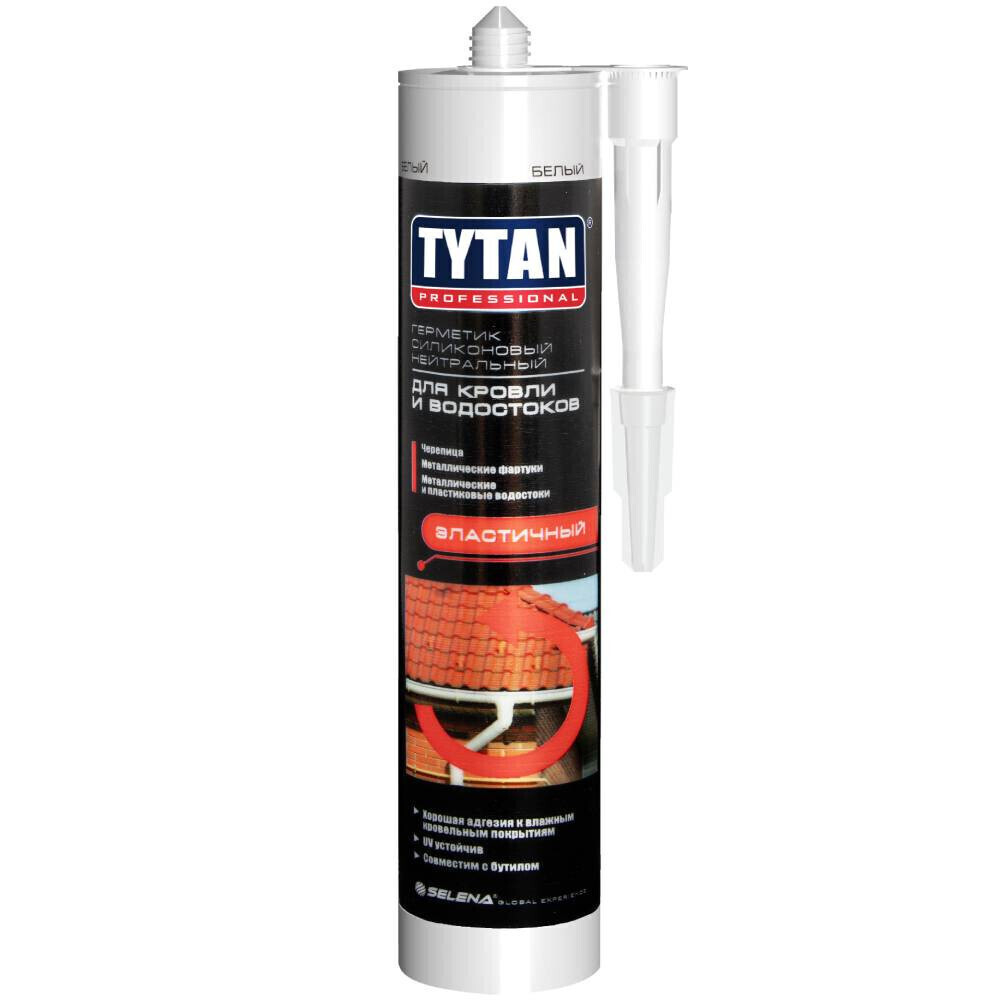 Герметик силиконовый Tytan Professional для кровли и водостоков белый 310 мл