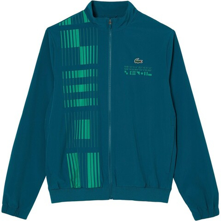 Мужская теннисная кофта Lacoste SPORT x Novak Djokovic Track Jacket - зеленый
