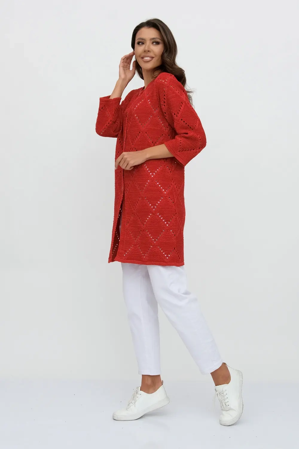 Кардиган 35909/красный