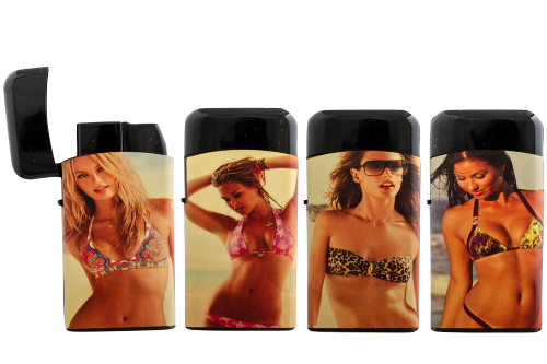 Зажигалки турбо Oney J-10(03) джет пламя с крышкой ДЕВУШКИ 40шт*24бл