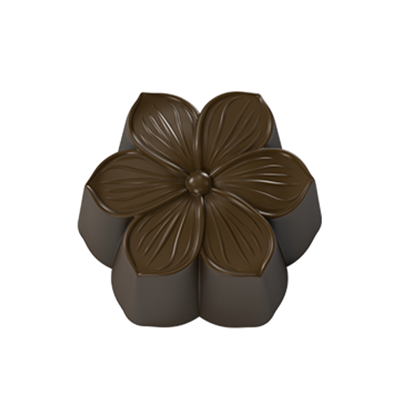 1038 | Форма для шоколадных конфет "Шестилистник" (275*175 мм)